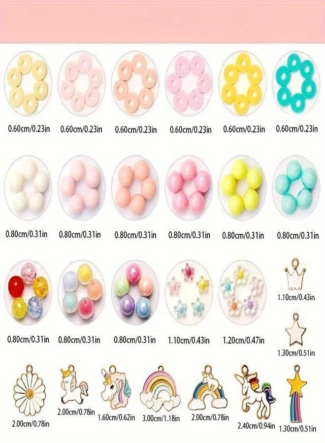 Guellix Kids DIY Jewelry Making Kit, Plastic Beads for Crafts, Unicorn Theme, Ages 4-7 (Unicorn) - Image 5